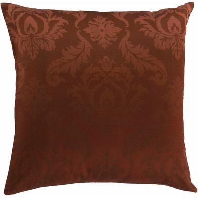 Chacewater 18" Square Traditional Cotton Burgundy/Burnt Orange Throw Pillow - Boutique Rugs
