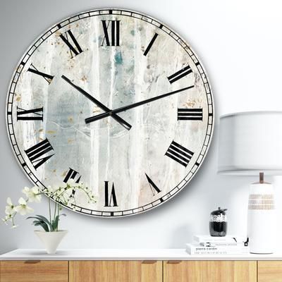 A Woodland Walk Into The Forest Vi Traditional Wall Clock by Designart in Beige