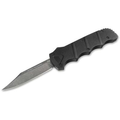 Boker Plus Kalashnikov OTF Bowie Automatic Folding Knife 3.54in D2 Aluminum Black Handle 06EX350