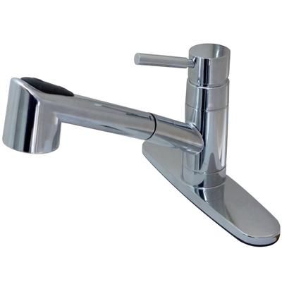 Gourmetier GSC8571WDL Wilshire Single-Handle Pull-Out Kitchen Faucet, Polished Chrome - Kingston Brass GSC8571WDL