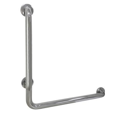 "Kingston Brass GBL1224CSR1 24"x 24" L-Shaped Grab Bar - Right Hand, Mirror - Kingston Brass GBL1224CSR1"