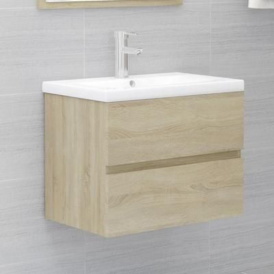 vidaXL Mobile Sottolavabo Rovere Sonoma 60x38,5x45 cm in Truciolato