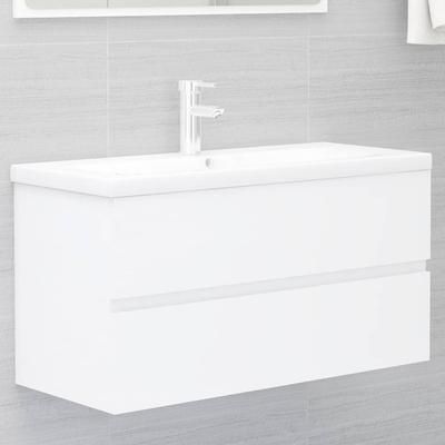 vidaXL Mobile Sottolavabo Bianco 90x38,5x45 cm in Truciolato