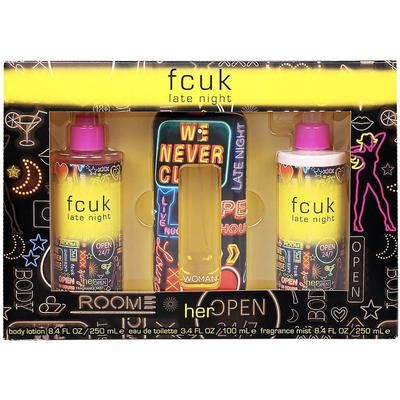 Fcuk Late Night for Women 3 Piece Set Standard Eau De Toilette for Women
