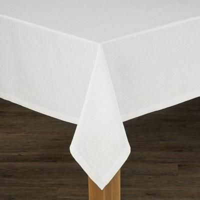 Wide Width DANUBE TABLECLOTHS by LINTEX LINENS in White (Size 60" W 84" L)