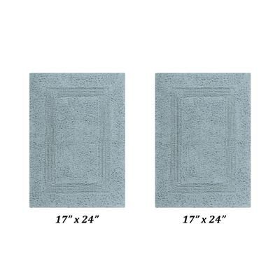 Lux Collections Rug 2 Piece Set (17" X 24" | 17" X 24") by Better Trends in Blue