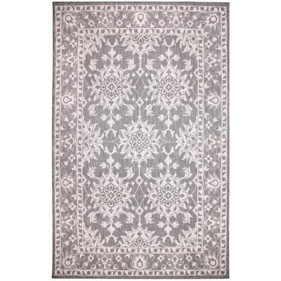 "Liora Manne Malibu Kashan Indoor/Outdoor Rug Silver 4'10" x 7'6" - Trans Ocean MAU58822447"