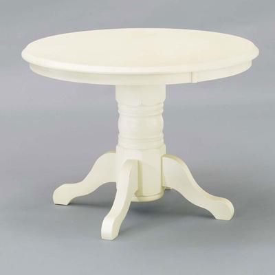 Round Pedestal Dining Table by Homestyles in White