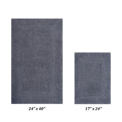 Lux Collectioni Rug 2 Piece Set (17" x 24" | 24" x 40") by Better Trends in Gray