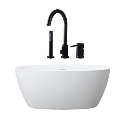 Randolph Morris Luna 67 Inch Acrylic Double Ended Freestanding Tub and Faucet Package RMD54-MBF