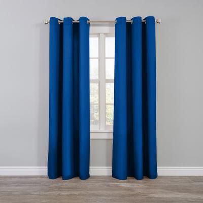 Wide Width BH Studio Microfiber Grommet Panel by BH Studio in Marine Blue (Size 50" W 72" L)