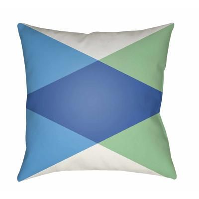 Malimono 20" Square Modern Pillow plush Aqua/Blue/Light Green/White Outdoor Throw Pillow - Boutique Rugs