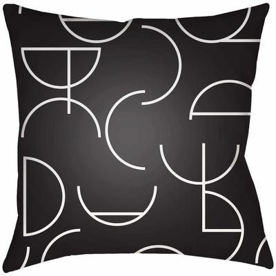 Lalab 14"L x 22"W Modern Pillow plush Black/White Outdoor Lumbar Pillow - Boutique Rugs