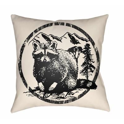 Nambalan 20" Square Cottage Pillow plush Black/Beige/Pearl/Off White/Warm Gray Outdoor Throw Pillow - Boutique Rugs