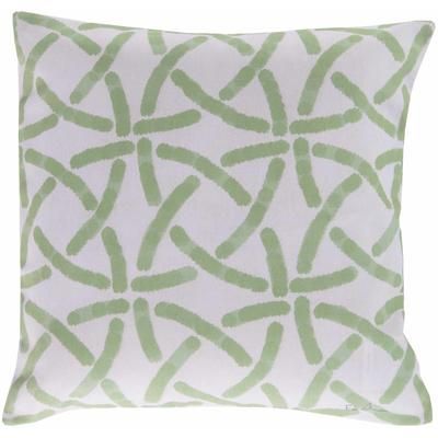 Parklea 20" Square Traditional Pillow plush solid Grass Green/Light Beige/Lime Green/Peach Outdoor Throw Pillow - Boutique Rugs
