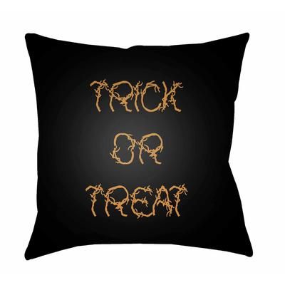 Lambayong 18" Square Modern Halloween pillow Seashell/Onyx Black/Copper/Nickel/Neutral/Jet Black/Off White/Black/Onyx Outdoor Throw Pillow - Boutique Rugs