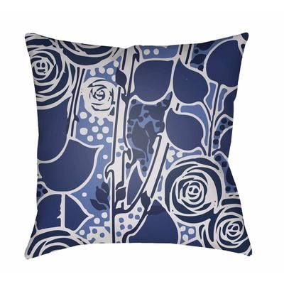 Bolboc 20" Square Traditional Pillow plush Blue/Dark Blue/Light Gray/Navy Outdoor Throw Pillow - Boutique Rugs