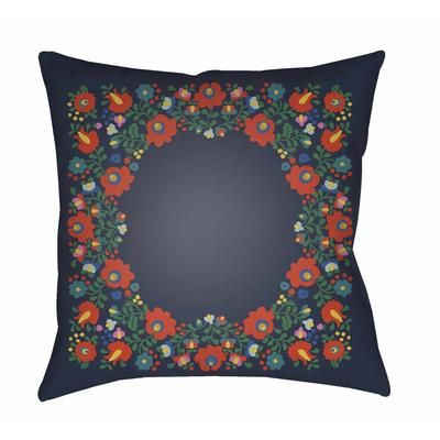 Malazgirt 18" Square Traditional Pillow plush Teal/Navy/Bright Red/Emerald/Bright Blue/Navy/Light Silver/Ink/Charcoal/Brick Red/Black/Fern Green Outdoor Throw Pillow - Boutique Rugs
