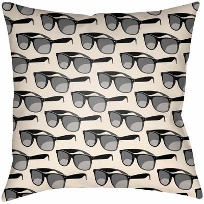 Calaba 18" Square Modern Pillow plush Bone/Black White/Gray/Dark Gray/Nutmeg/Off White/Pearl/Black/Ash/Nickel/Gray Outdoor Throw Pillow - Boutique Rugs