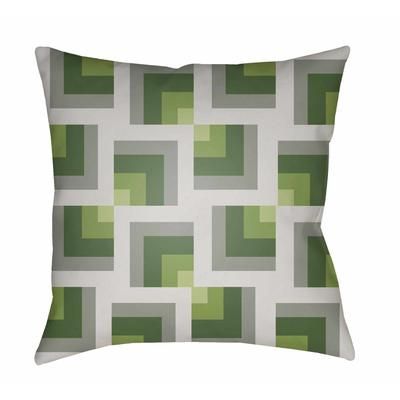 Cooloongup 20" Square Modern Pillow plush Grass Green/Gray/Light Green/Medium Green/Off White/Lime Green Outdoor Throw Pillow - Boutique Rugs