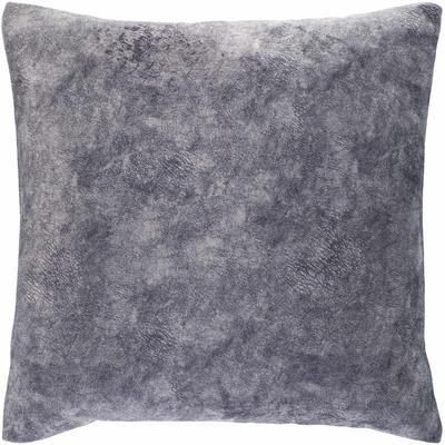 Chalkville 20" Square Modern Pillow plush solid Gray/Navy Throw Pillow - Boutique Rugs