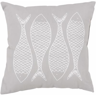 Marsada 20" Square Coastal Pillow plush Off White/Taupe Outdoor Throw Pillow - Boutique Rugs
