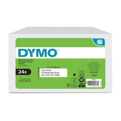 Dymo Mailing Address Labels (1 1/8 x 3 1/2", 350 Labels/Roll, 24 Rolls, White) 2050813