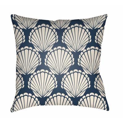 Kalamangog 18" Square Coastal Pillow plush Charcoal/Off White/Medium Gray/Smoke/Gray/Marine Blue/Pearl/Beige Outdoor Throw Pillow - Boutique Rugs