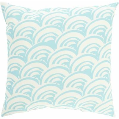 Seri 20" Square Modern Pillow plush Ivory/Seafoam/Sage Outdoor Throw Pillow - Boutique Rugs