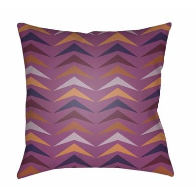 Repentigny 18" Square Modern Pillow plush Burnt Orange/Dark Purple/Lavender/Magenta Outdoor Throw Pillow - Boutique Rugs