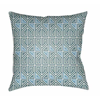 Waiuku 18" Square Modern Pillow plush Muted Blue/Off White/Medium Gray/Slate/Smoke/Light Silver/Beetle Blue/Metallic Silver/Marine Blue/Ash Outdoor Throw Pillow - Boutique Rugs