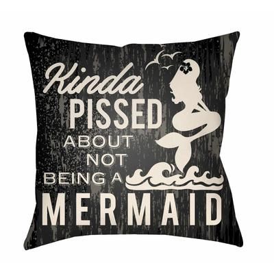Upi 26" Square Coastal Pillow plush Seashell/Black White/Smoke/Gray/Dark Gray/Pearl/Black/Jet Black/Ink Outdoor Throw Pillow - Boutique Rugs