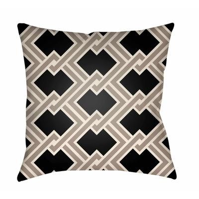 Weymontachie 18" Square Modern Pillow Moroccan Plush Onyx Black/Off White/Driftwood/Nutmeg/Gray/Pearl/Jet Black/Sage Outdoor Throw Pillow - Boutique Rugs