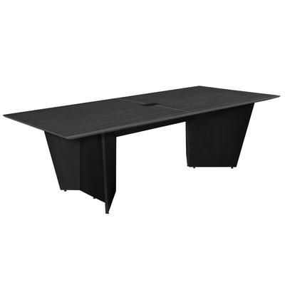 "Array 96" Conference Table with Power Data Grommet- Ash Grey/ Black - Regency ACT9648AGBK"