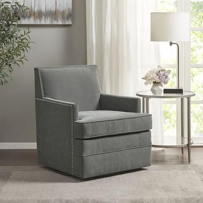 Madison Park Circa Swivel Chair in Grey - Olliix MP103-1111