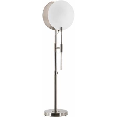 Cavan 40"H x 10"W x 5"D Traditional End Table Lamp White/Nickel/Translucent/Metallic - Nickel/White/Translucent Floor Lamp - Boutique Rugs