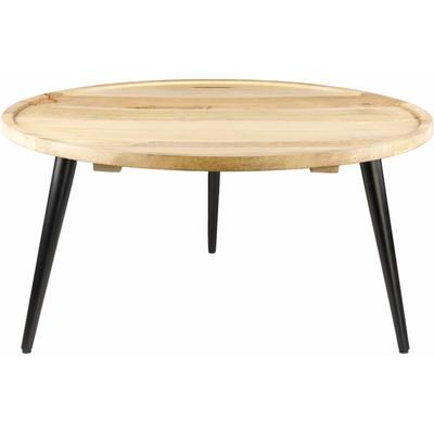 Casselman 16"H x 36"W x 36"D Modern Coffee Table Black/Natural/Tan Coffee Table - Boutique Rugs