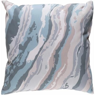 Eara 18" Square Modern Pillow plush Aqua/Teal Outdoor Throw Pillow - Boutique Rugs