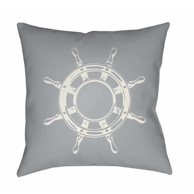Beno 18" Square Coastal Pillow plush Off White/Medium Gray/Neutral/Smoke/Nickel/Pewter/Pearl/Gray/Metallic Silver/Medium Gray Outdoor Throw Pillow - Boutique Rugs