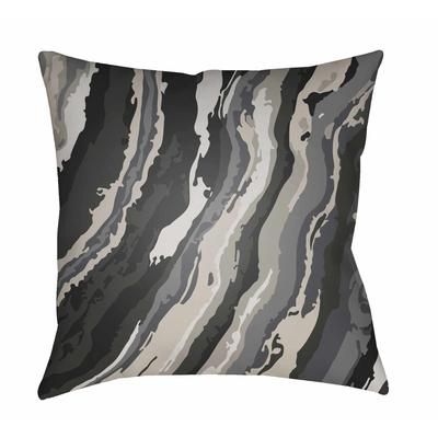 Nika 18" Square Modern Pillow plush Black/Ink Blue/Navy/Teal Outdoor Throw Pillow - Boutique Rugs