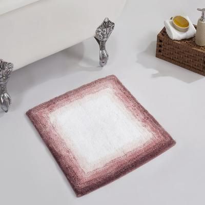Torrent Bath Mat Rug, 24" X 24" by Better Trends in Rose