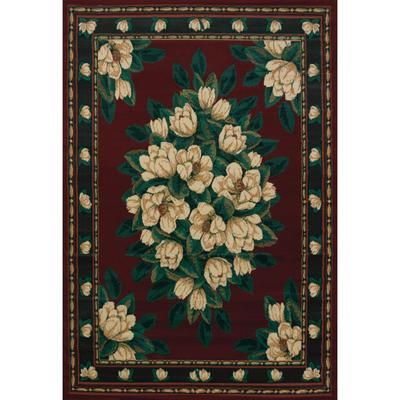 Manhattan Magnolia Area Rug by United Weavers of America in Burgundy (Size 1'10" X 3')