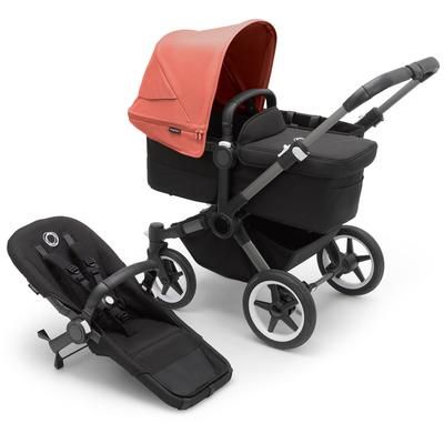 Bugaboo Donkey 5 Mono Complete Single-to-Double Stroller Bundle - Graphite / Midnight Black / Sunris