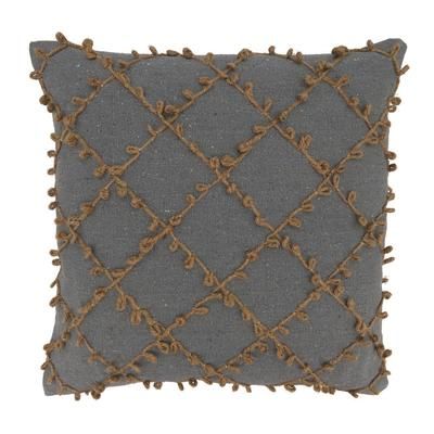 Dori Embroidered Pillow Cover - Saro Lifestyle 562.GY18SC