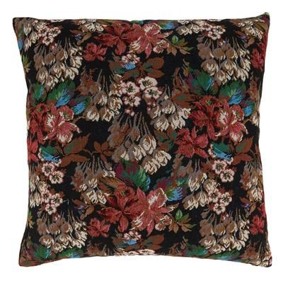 Jacquard Flowers Throw Pillow With Down Filling - Saro Lifestyle 9108.BK18SD