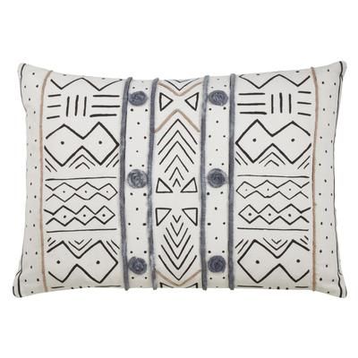 Mud Cloth Cotton Throw Pillow Cover - Saro Lifestyle 662P.W1420BC