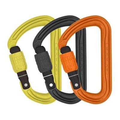 DMM Shadow Screwgate Colour Locking Carabiners - 3 Pack Lime/Grey/Orange One Size A302-P3A