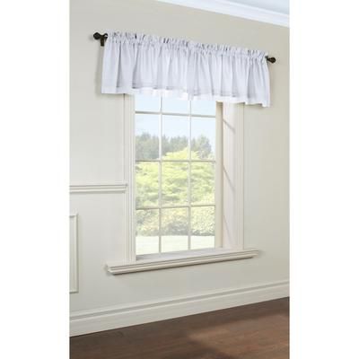 Rhapsody Lined Indoor Rod Pocket Window Curtain Valance by Thermavoile™ in White