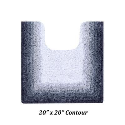 Torrent Bath Mat Rug, 20" X 20" by Better Trends in Gray
