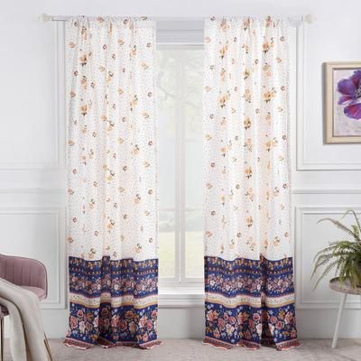 Marsha Window Curtain Panel Pair by Barefoot Bungalow in Blue
